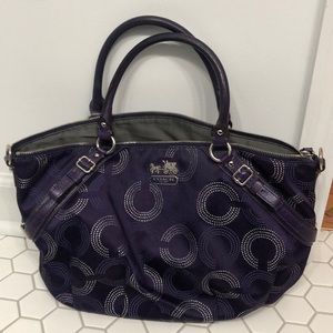 Dark purple Authentic Coach large bag
